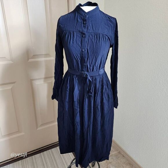 Ines de la Fressange x Uniqlo button up belted dress XS - Picture 7 of 8